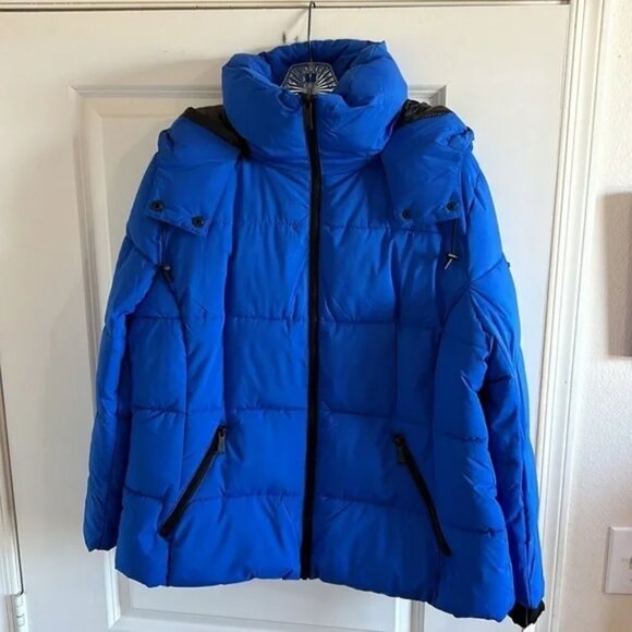 NWT BCBG Generation royal blue parka Feather-free eco-friendly fill Size XL - Picture 4 of 14